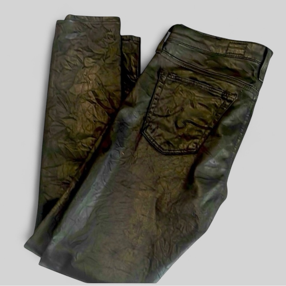 AG Adriano Goldschmied" The Legging " Super Skinny Ankle Coated Jeans S 28R